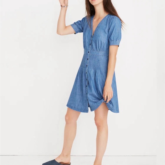 NWT Madewell Denim Daylily Dress in Annetta wash size 4 - Picture 2 of 7